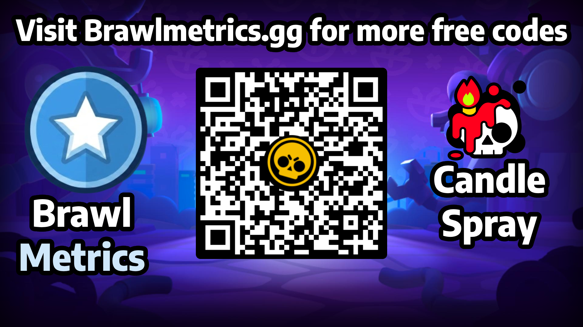 Free QR code to redeem Candle Spray in Brawl Stars